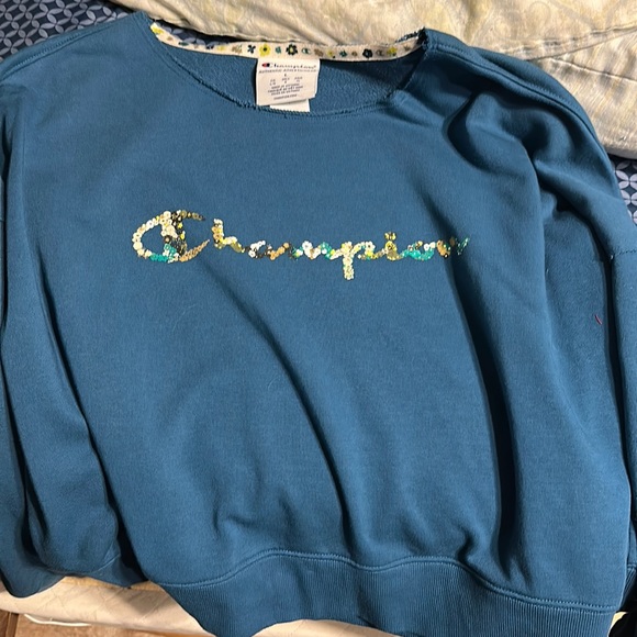 Brand new champion sweatshirt dark teal - Picture 1 of 3